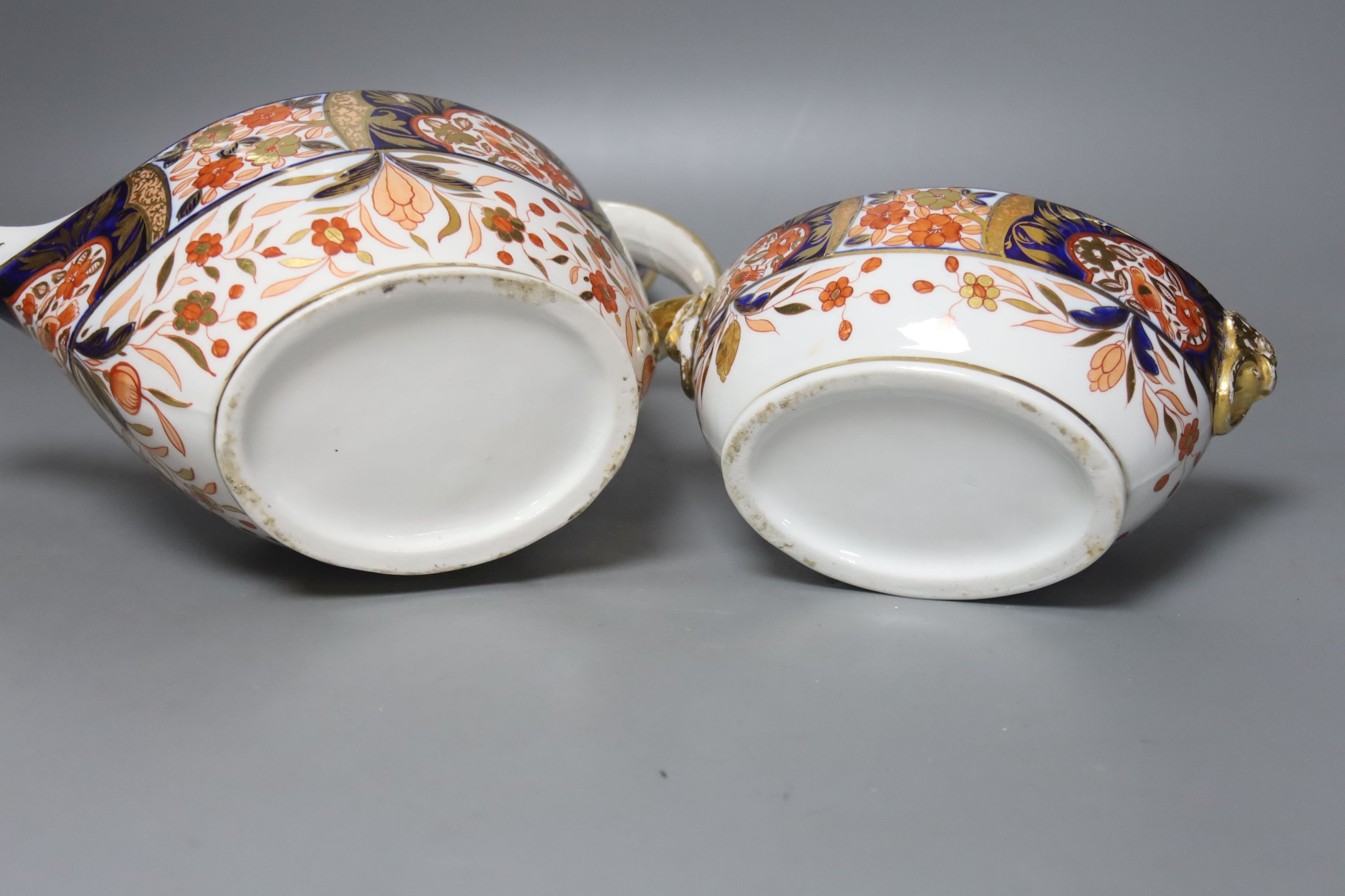 An English porcelain Imari pattern part teaset, c.1810